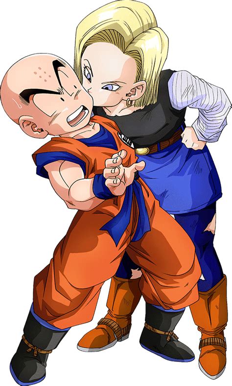 android 18 with krillin